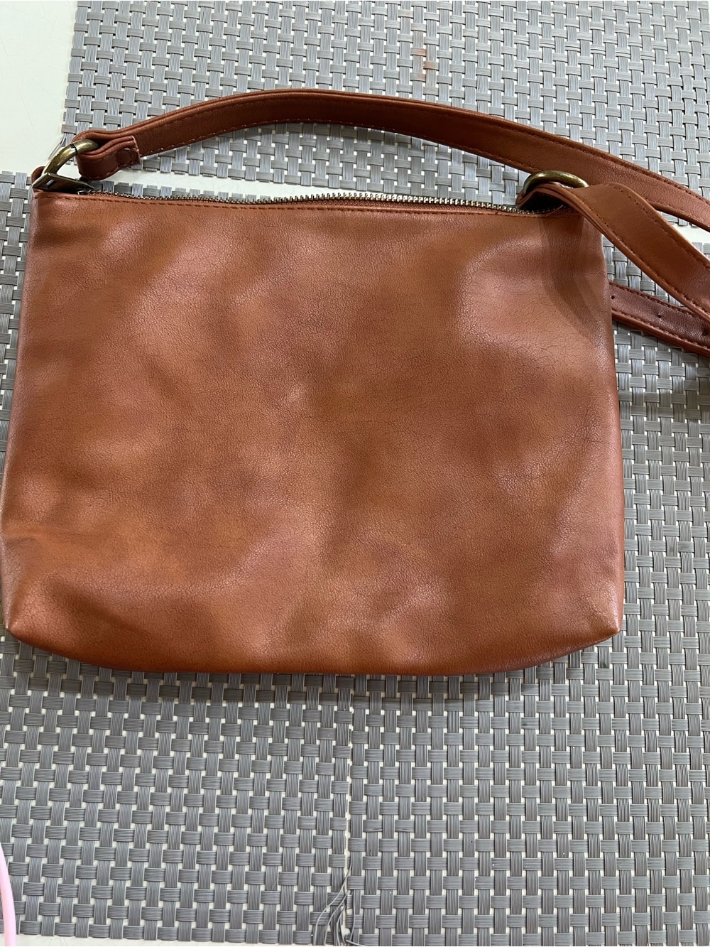 Classic Brown Leather Crossbody Shoulder Bag